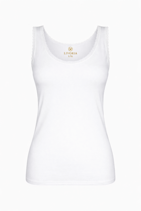 Livoria® Bamboe Dames Hemd met Kant